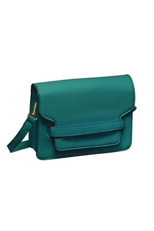 PU leather bag with front closure Green h5 